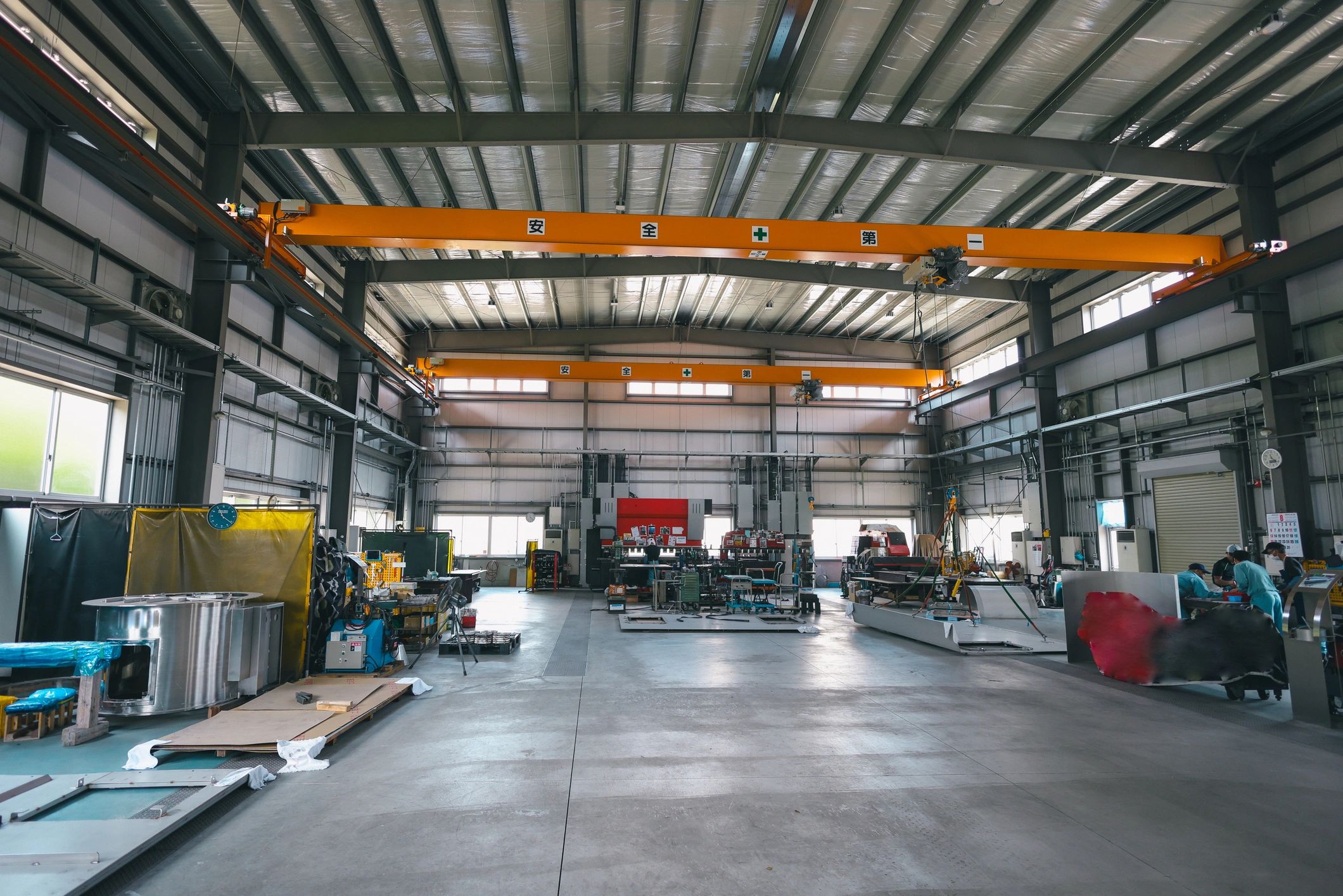 Recycling facility interior representing modern recycling operations
